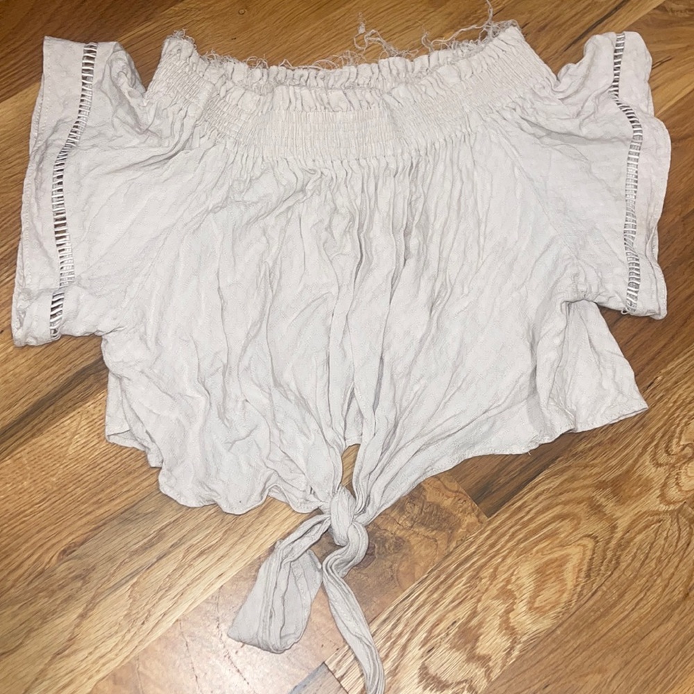 Distressed crop top